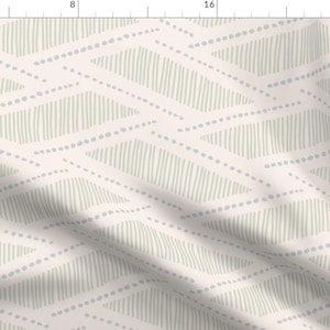 Geometric Fabric - Garden Sage by alex_roda - Light Blue Neutral Sage Green Minimalist Light Green  Fabric by the Yard by Spoonflower