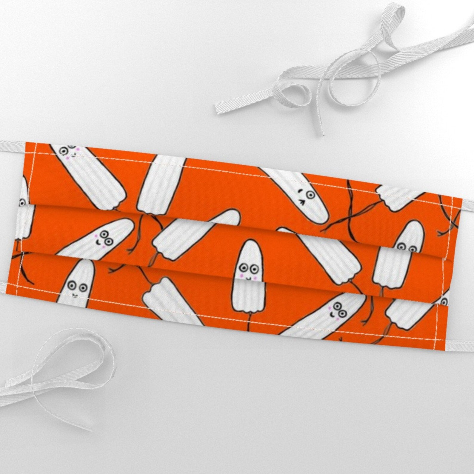 Orange Smiley Face Tampon Fabric Kawaii Tampons Orange by Etsy