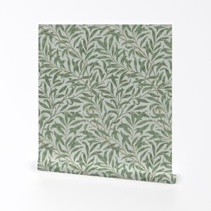 Willow Bough Removable Peel and Stick Wallpaper - William Morris Art Nouveau - Wall Art Wall Decor - William Morris by peacoquettedesigns