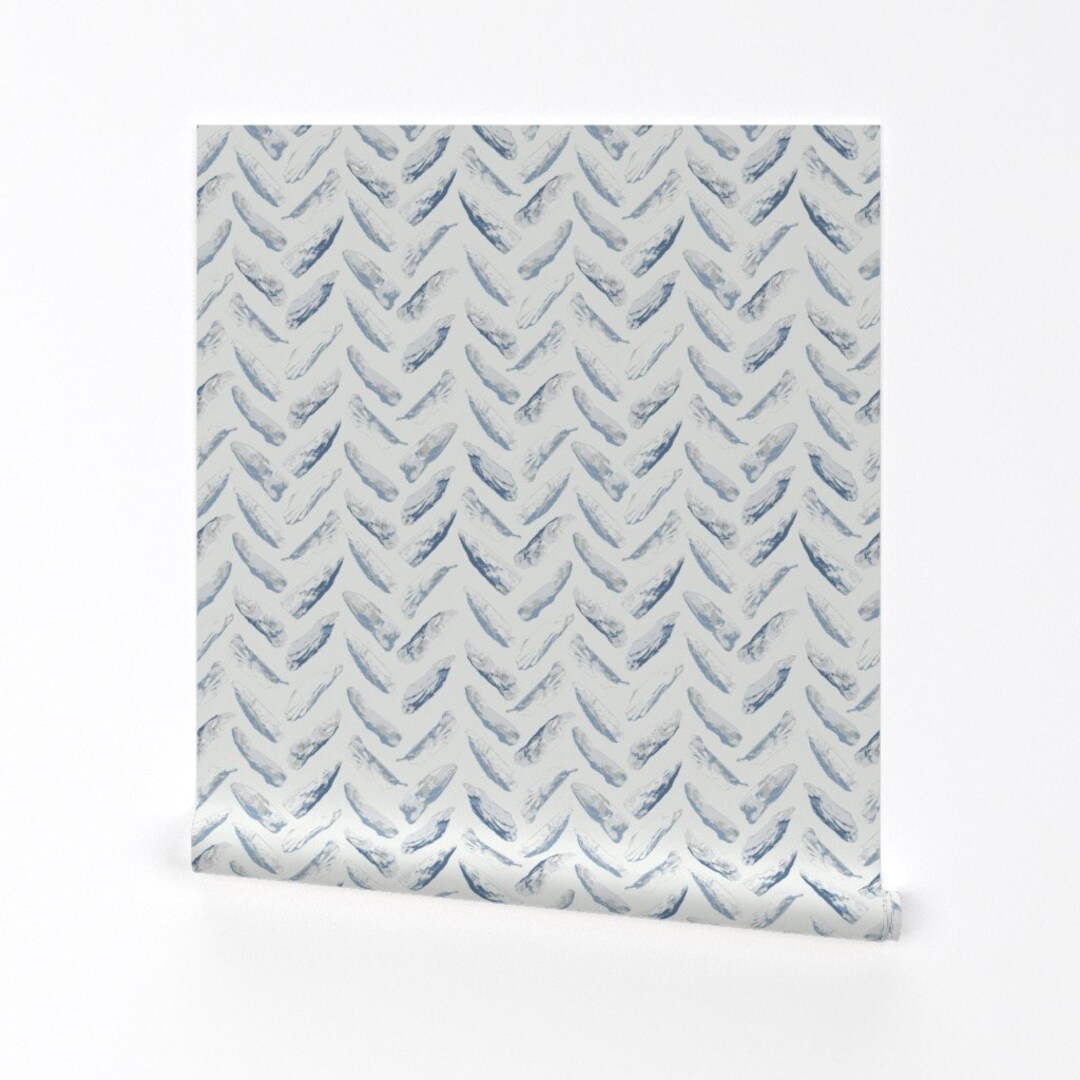 Coastal Wallpaper Oyster Shells by Summerhouse_studio Herringbone