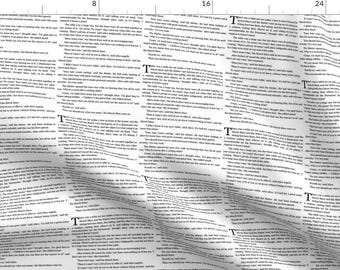 May include: A black and white image of a page from a book. The text is repeated in a diagonal pattern across the page. The text reads, "There was a table and a chair there, and a fire burning in the grate, and a cat sitting on the hearth, and a kettle singing on the hob, and a big, black, ugly, old woman sitting in the chair, with a book in her lap, and a pair of knitting needles in her hands. The fire was burning brightly, and the kettle was singing merrily, and the cat was purring contentedly, and the old woman was reading aloud, and the book was a very interesting one, and the knitting needles were clicking busily, and the firelight was dancing on the walls, and the room was very cozy and comfortable. "