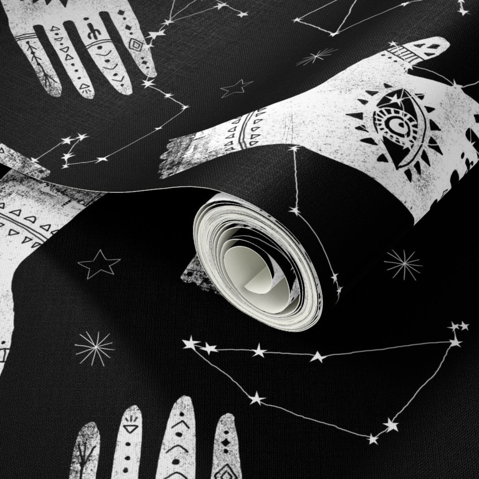 Palmistry Wallpaper Palmistry Palm Hand Mystic Black by - Etsy