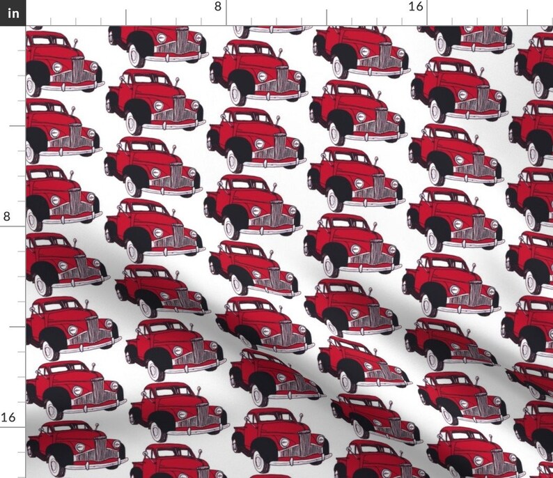 Vintage Red Truck Fabric M Series Truck 1946 1947 1948 by Etsy
