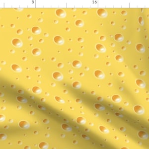 Swiss Cheese Fabric - Swiss Cheese by inspirationz - Cheesy Queso Yellow Food Kitchen Cooking Cheese Lover Fabric by the Yard by Spoonflower