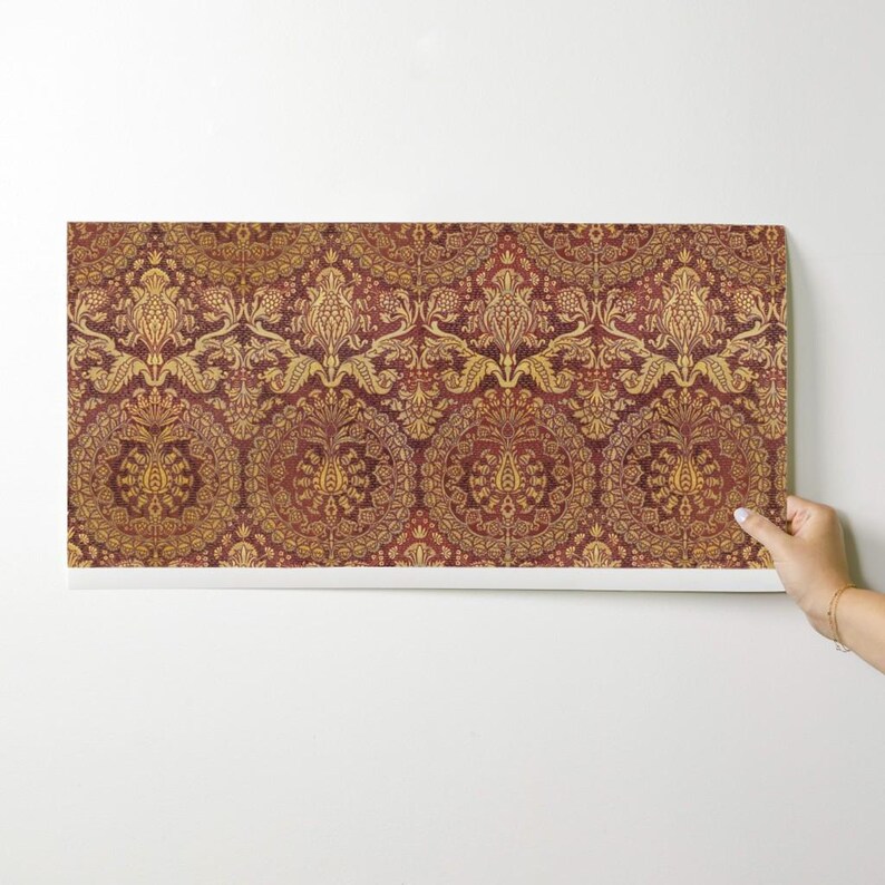 Damask Wallpaper - Catherine Of Aragon By Peacoquettedesigns - Damask Custom Printed Removable Self Adhesive Wallpaper Roll by Spoonflower image 9