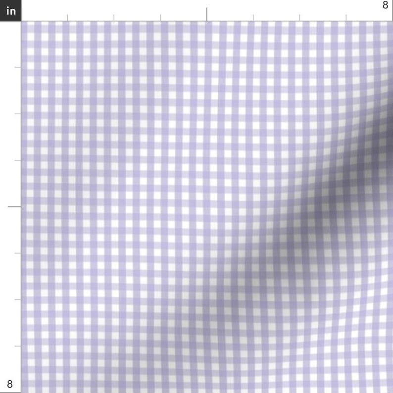 Lavender Gingham Fabric - Gingham Light Purple By Misstiina - Gingham Lavender Purple Checked Cotton Fabric By The Yard With Spoonflower image 3