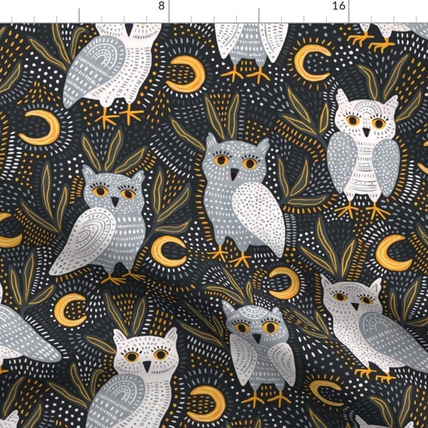 Owl Fabric Etsy 