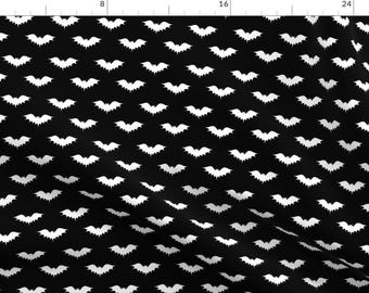 bats || b&w fabric by Little Arrow Designs - Cotton fabric by the yard with Spoonflower