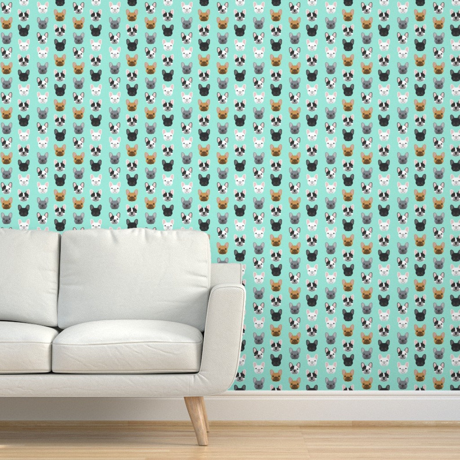French Bulldog Wallpaper French Bulldogs by Petfriendly - Etsy