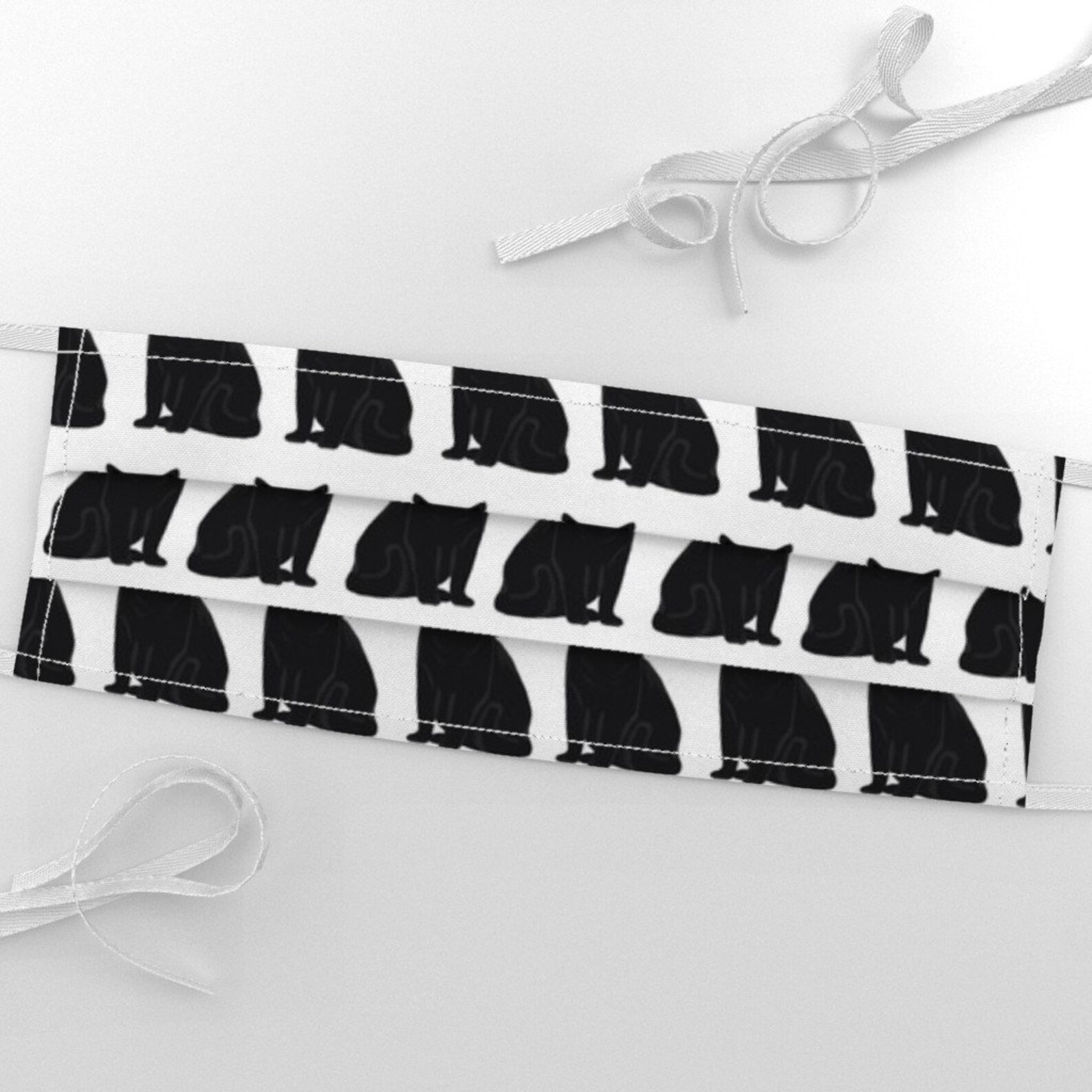 Black and White Cat Fabric Cats in Black and White by Etsy