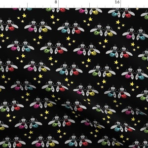 Firefly Fabric Fireflies Partying by Petitspixels Firefly - Etsy