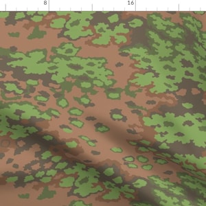 Spring Camo Fabric - German By Ricraynor - Spring Green Camouflage Cotton Fabric By The Yard With Spoonflower