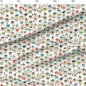 National Park Fabric - National Parks Mountain Landscape By Twodreamsshop - Park Fun Adventure Cotton Fabric By The Yard With Spoonflower image 2