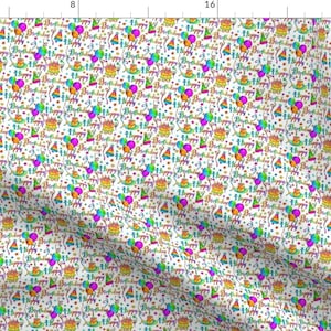 Happy Birthday Fabric - Happy Birthday! By Ileneavery - Happy Birthday Celebration Party Kid&#39;s Cotton Fabric By The Yard With Spoonflower