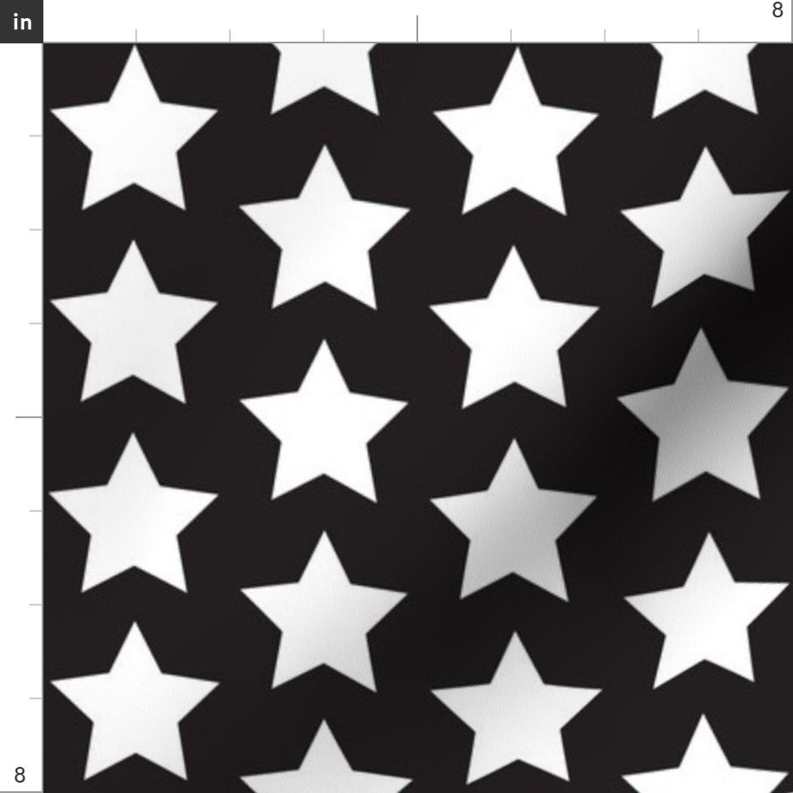 Stars Fabric White Star on Black by Rebelinn Stars - Etsy Singapore