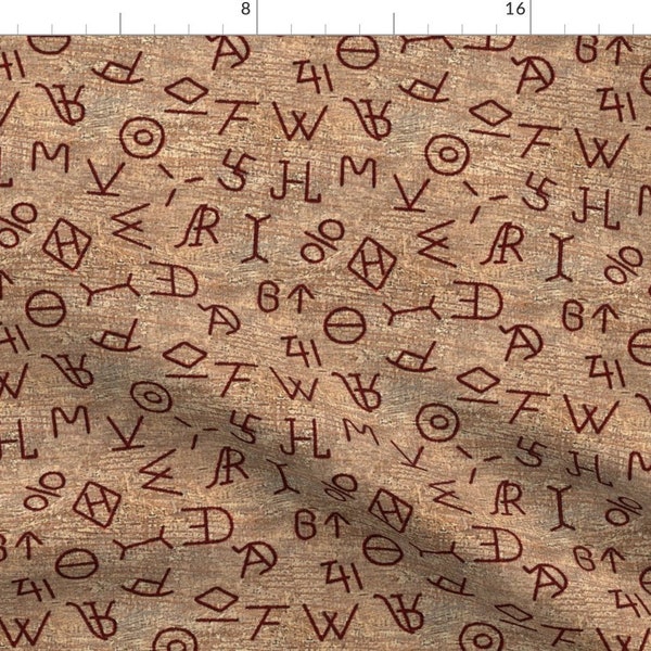 Cattle Brands Fabric - Cattle Brands On Wood By Arts And Herbs - Cattle Ranching Farms Brand Cotton Fabric By The Yard With Spoonflower