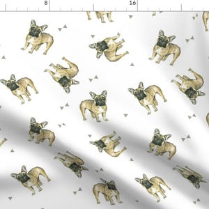 French Bulldog Fabric - French Bulldogs By Taraput - Watercolor French Bulldog Pet Dog Cotton Fabric By The Yard With Spoonflower