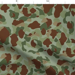 WWII Fabric - World War 2 Camouflage By Ricraynor - WWII Military Camouflage Cotton Fabric By The Yard With Spoonflower