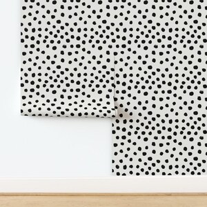 Nursery Wallpaper - Dots Cream Neutral Minimal Animal Spots by Charlotte Winter - Removable Self Adhesive Wallpaper Roll by Spoonflower image 4