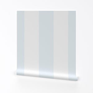 Carta da parati rimovibile a strisce staccabile e attaccabile - Colori tenui blu pastello classico - Decorazione murale - Blu pallido e bianco di ellencarroll