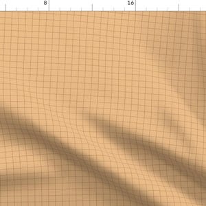 Ice Cream Cone Fabric - Ice Cream Cone By Draytonld - Ice Cream Brown Beige Plaid Waffle Cotton Fabric By The Yard With Spoonflower