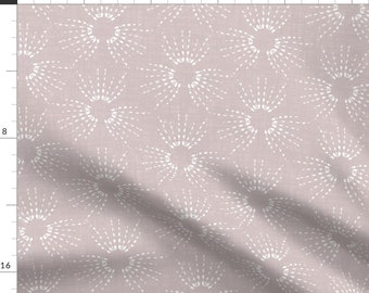 Bohemian Fabric - French Grey Starburst By Nelvis Valenzuela - Purple Gray Boho Minimalist Indie Cotton Fabric By The Yard With Spoonflower