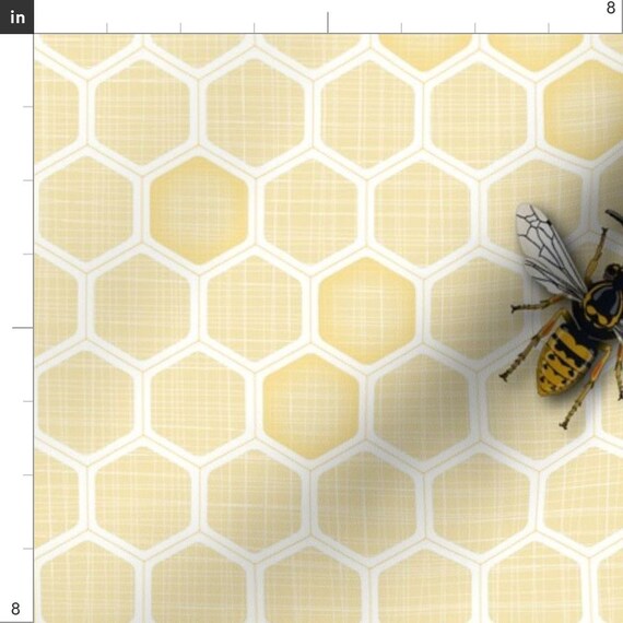 Bumble Bee Fabric Humble Bee Honey Bee Floral Flowers by Magnoliacollection  Vintage Bee Cotton Fabric by the Yard With Spoonflower 