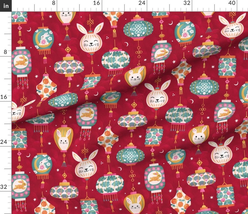 chinese new year fabric