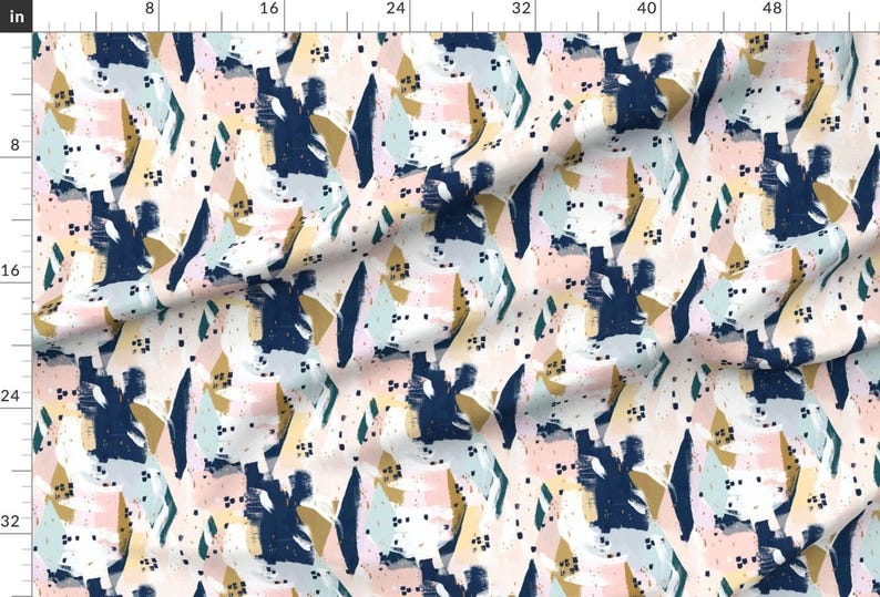 Abstract Fabric - Abstract Beneath The Surface By Crystal Walen - Abstract Watercolor Modern Boho Cotton Fabric By The Yard With Spoonflower afbeelding 2