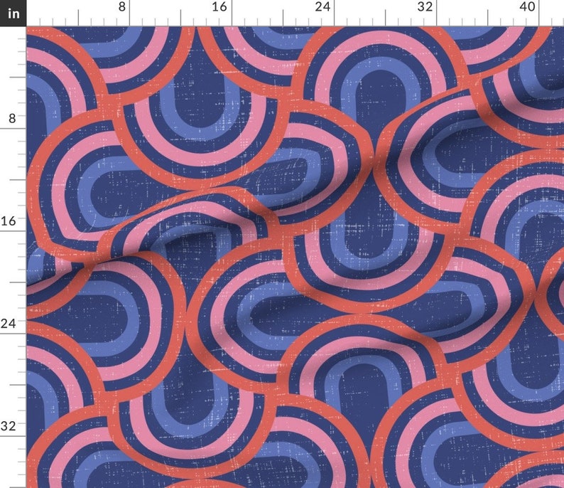 Mid Century Modern Fabric Rainbow by Deborahrichmond Etsy