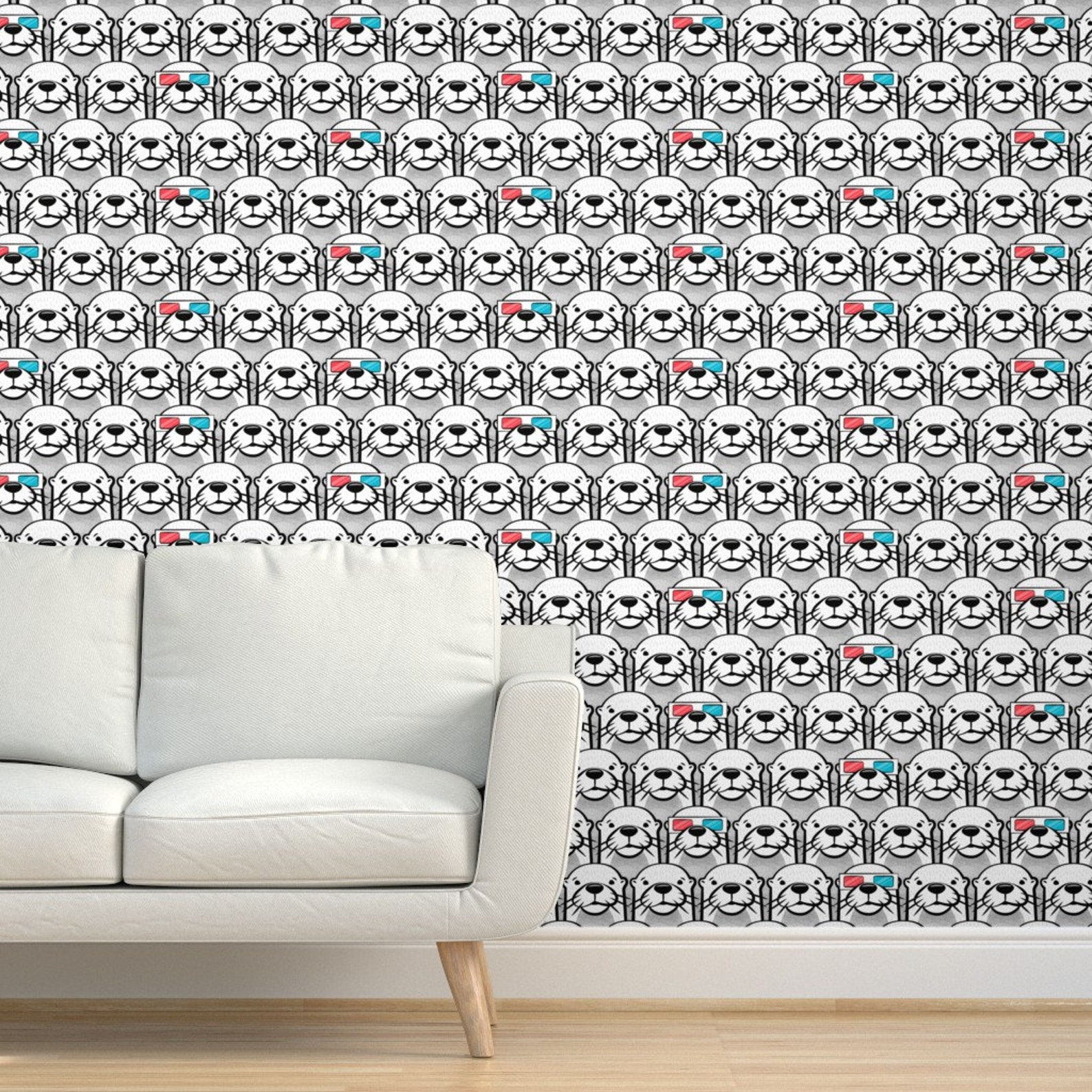 Otter Wallpaper One Cool Otter 3D Glasses by - Etsy