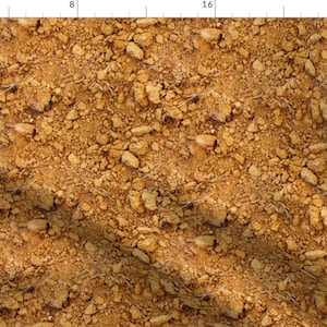 Red Texas Dirt Fabric - Red Dirt By J-Andrew- Red Texas Dirt Earth Ground Rocks Soil Desert Photo Cotton Fabric By The Yard With Spoonflower