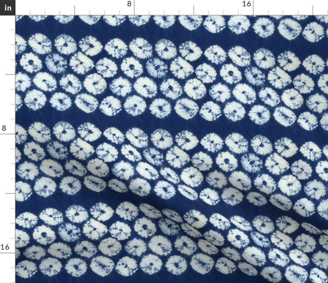 Shibori Spider Willow Fabric Shibori 6 by Jillbyers Indigo - Etsy
