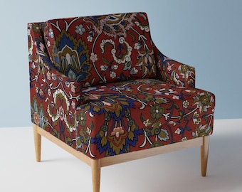 Dark Red Damask Upholstery Fabric- Genni's Tapestry  by peacoquettedesigns - Ottoman Turkish Burgundy  Fabric By The Yard With Spoonflower