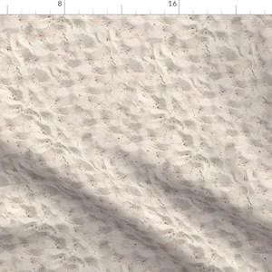 Beach Fabric - Endless Beach // White Sand By Thinlinetextiles - Beach Sand Summer Photographic Cotton Fabric By The Yard With Spoonflower
