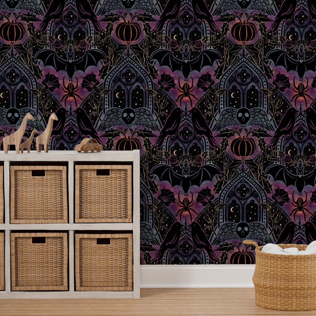 Raven Wallpaper Dark Gothic Large Scale by Byre_wilde - Etsy