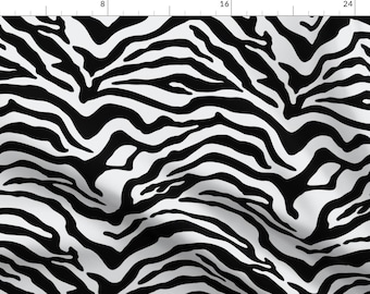 Animal Print Fabric - Zebra Print by styleshop -  Zebra Zoo Safari Animals Exotic Maximalist Stripe Fabric by the Yard by Spoonflower