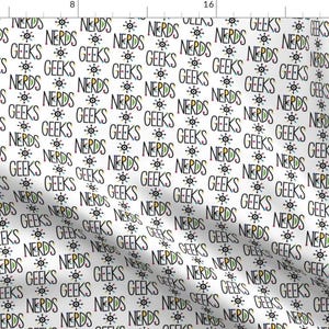 Nerdy Geeks Fabric - Geeks And Nerds By Andibird - Geeky Nerds School Kids Cotton Fabric By The Yard With Spoonflower