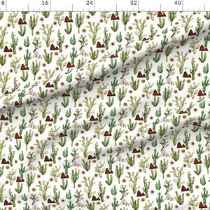 Sonora Sunrise Fabric - Sonora Sunrise Cactus By Hipkiddesigns - Southwestern Boho Saguaro Cactus Cotton Fabric By The Yard With Spoonflower image 2