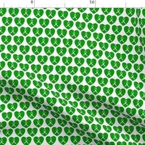 Green Ribbons Fabric - Ribbons In Green Hearts For Genetic Disorders By Themadcraftduckie - Awareness Fabric by the Yard With Spoonflower