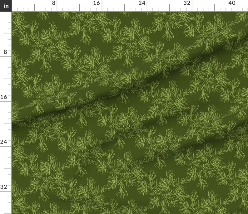 Pine Needle Fabric Sage Green Pine Needle // Pinecone Etsy