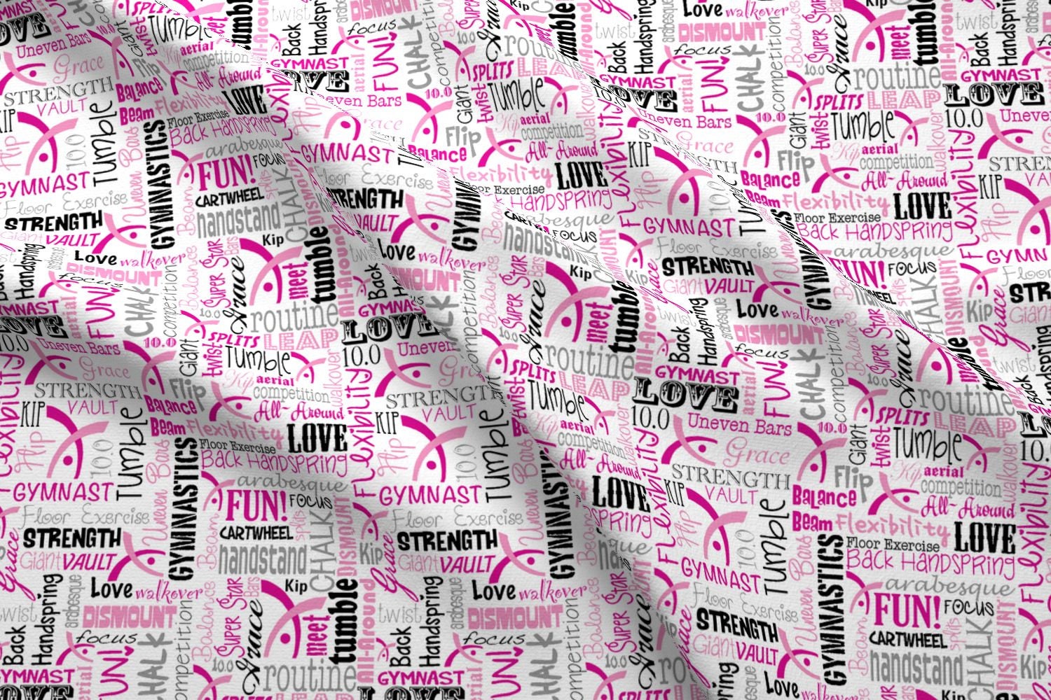 Gymnastics Fabric Gymnastics Fabric Pink By Heathertm13 Etsy