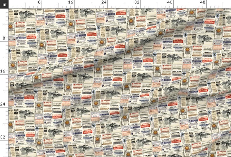 Vintage Pharmacy Fabric - Vintage Apothecary by nurseinsomniac - Retro Medicine Apothecary Labels Medical Fabric by the Yard by Spoonflower image 2