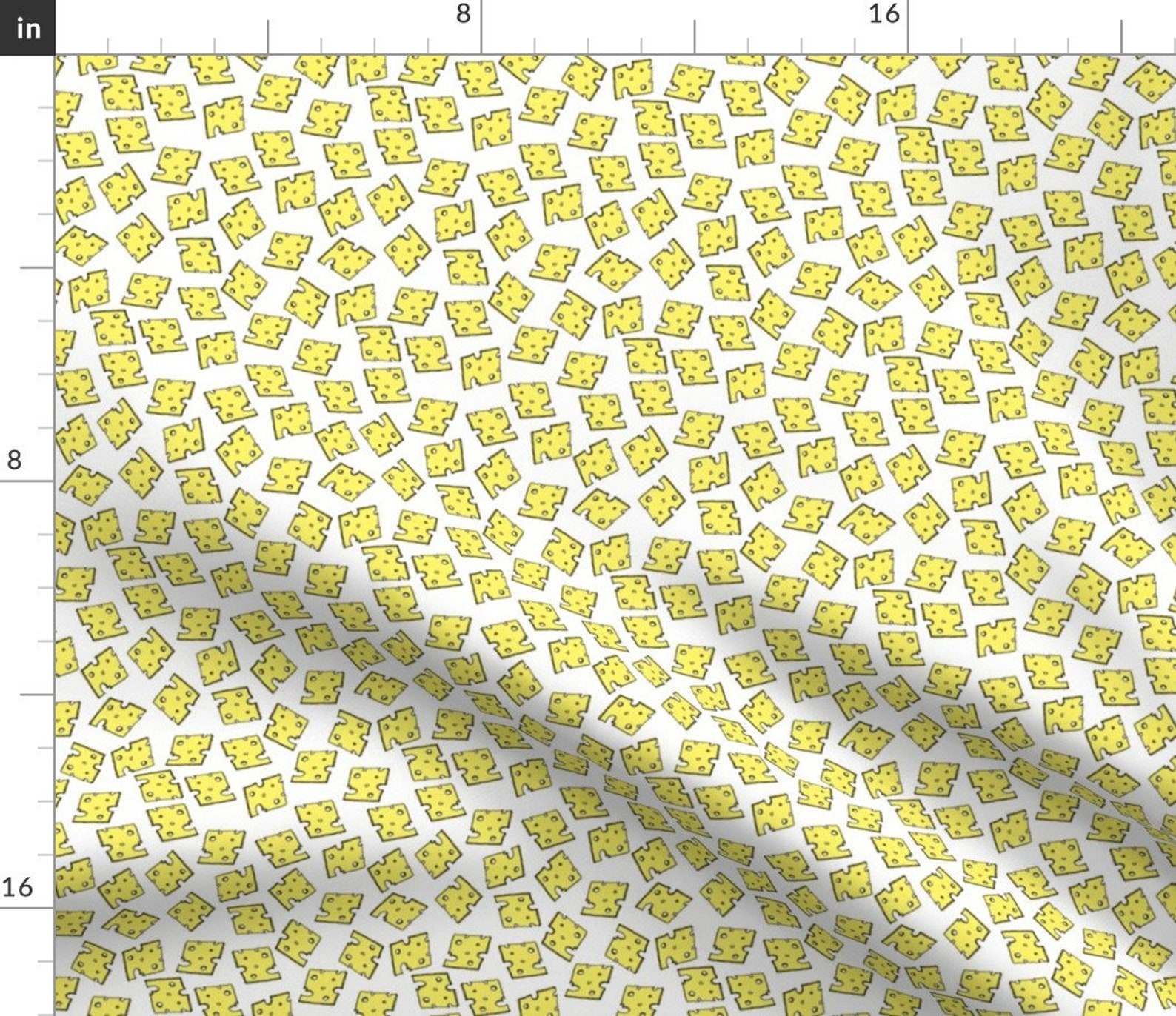 Yellow Cheese Fabric Swiss Cheese By Laurawrightstudio Etsy.de