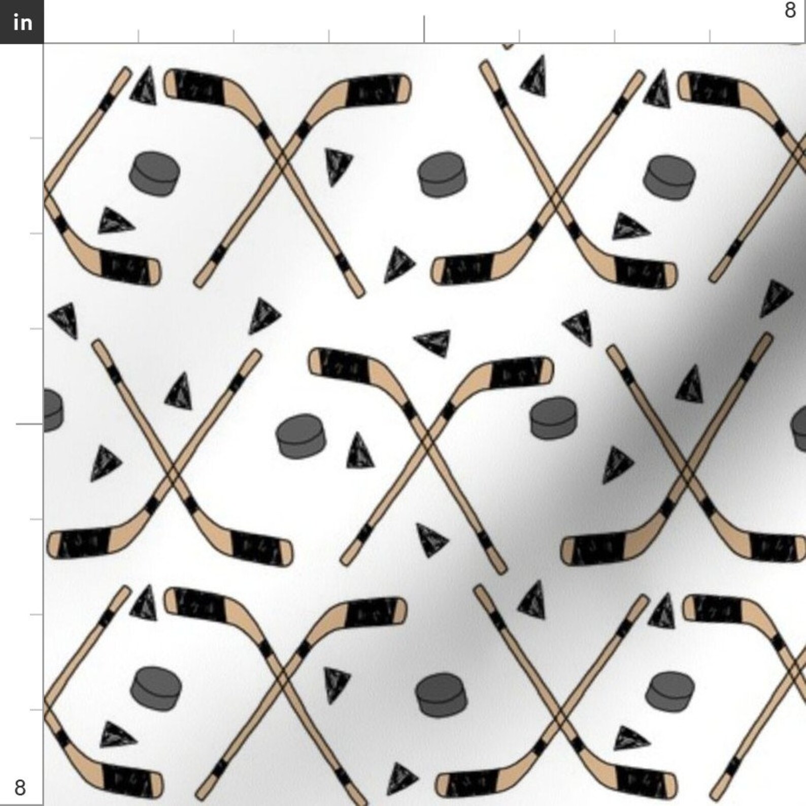 Ice Hockey Fabric Sports Ice Hockey Fabric White By Andrea Etsy