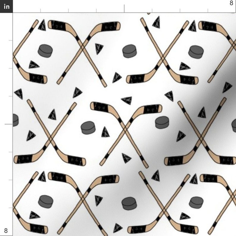 Ice Hockey Fabric Sports Ice Hockey Fabric White By Andrea Etsy