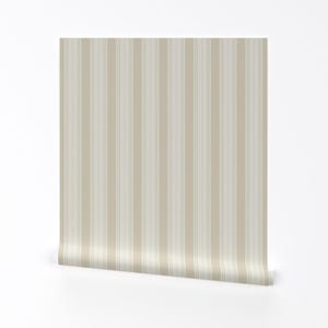 Carta da parati rimovibile a strisce con sbucciatura e bastone - Linee grafiche toni della terra - Decorazione murale - Neutro caldo di terriconraddesigns