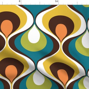 Geometric Abstract Fabric - Retro Mood by delinda_graphic_studio - Retro Midcentury Modern Simple Fabric by the Yard by Spoonflower