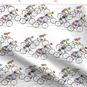 Bicycling Fabric - Ride To Win By Ameemax - Cycling Race Fast Competition Tour Bike Cotton Fabric By The Yard With Spoonflower