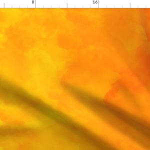 Fire Ombre Orange Yellow Fabric - Fire Ombre By Aspie Giraffe - Fire Watercolor Ombre Orange Cotton Fabric By The Yard With Spoonflower